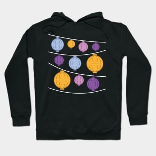 Lanterns | Purple Pink Orange Yellow Gray Hoodie